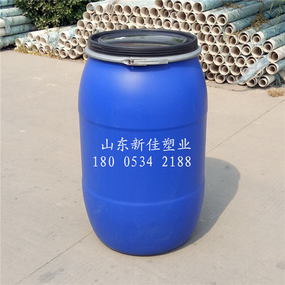山东塑料桶200升塑料桶200升抱箍桶200升铁箍桶200公斤化工桶200升法兰桶生产厂家