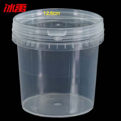 冰禹 by-5052 透明水桶塑料桶 密封打包桶 包装桶涂料桶 1l透明-无提